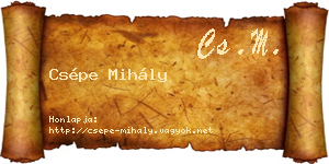Csépe Mihály névjegykártya