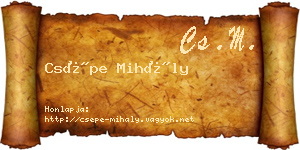 Csépe Mihály névjegykártya